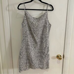 Cheetah print spaghetti strap cowl neck midi length summer dress size medium
